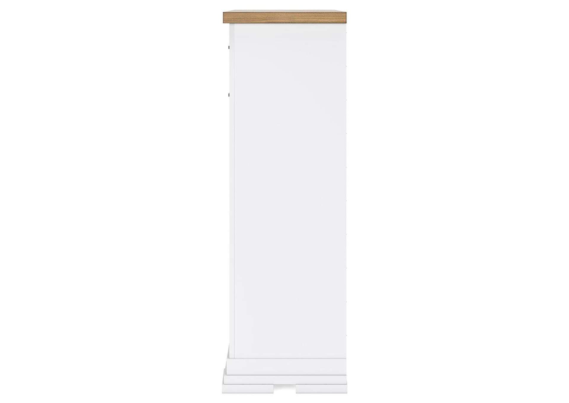 Ashbryn King Panel Storage Bed, Dresser, Mirror, Chest and 2 Nightstands side view