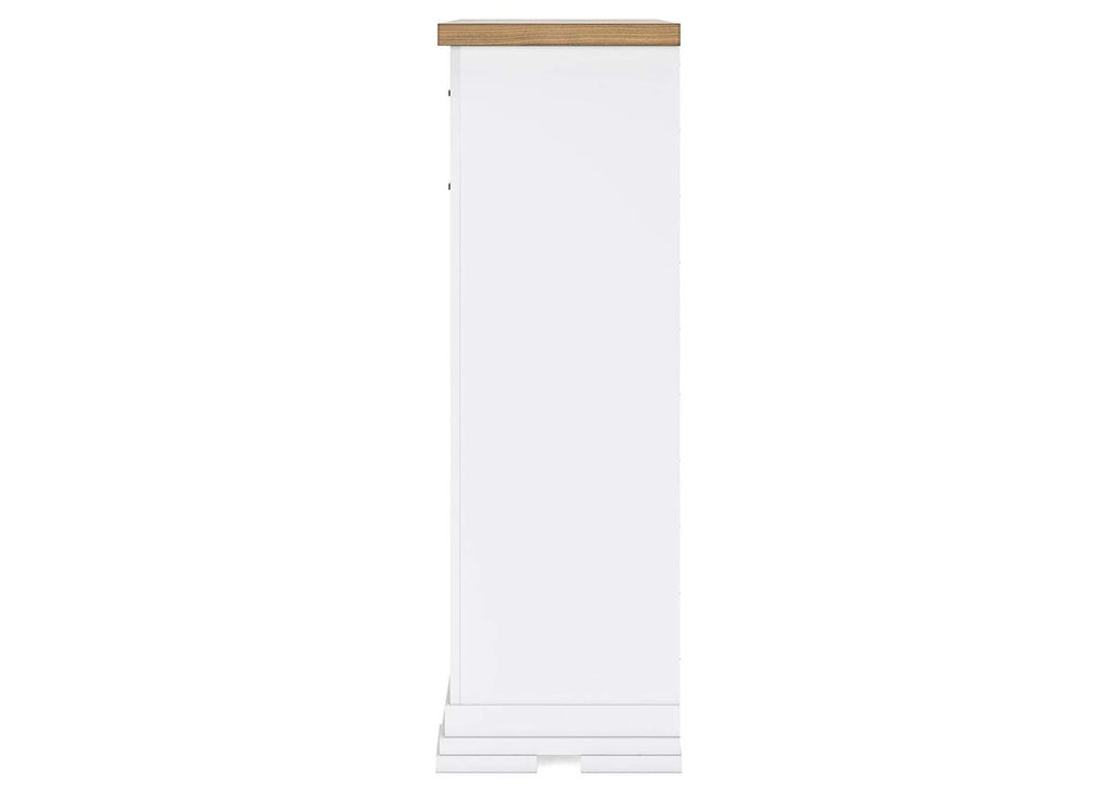 Ashbryn California King Panel Storage Bed, Dresser, Mirror and Chest side view