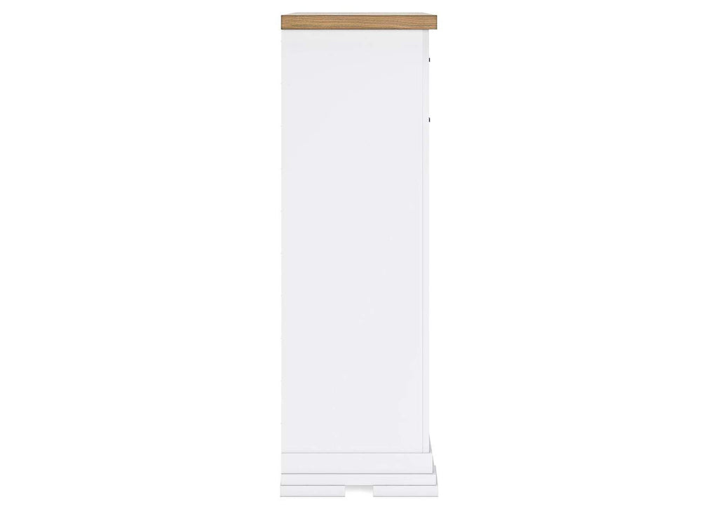 Ashbryn King Panel Storage Bed, Dresser, Mirror, Chest and 2 Nightstands side view