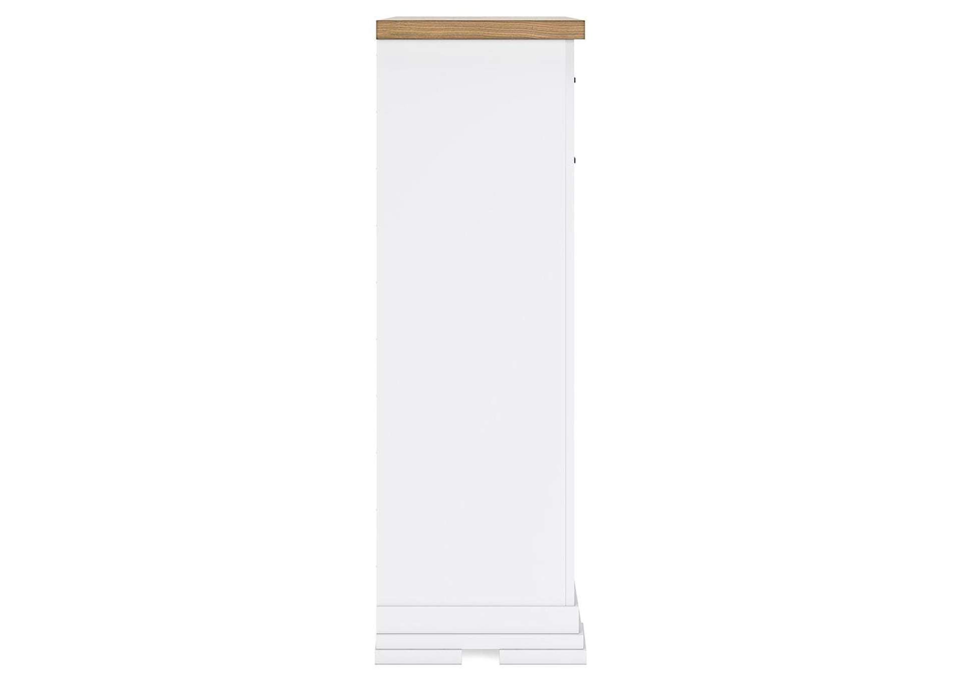 Ashbryn King Panel Storage Bed, Dresser, Mirror, Chest and 2 Nightstands side view
