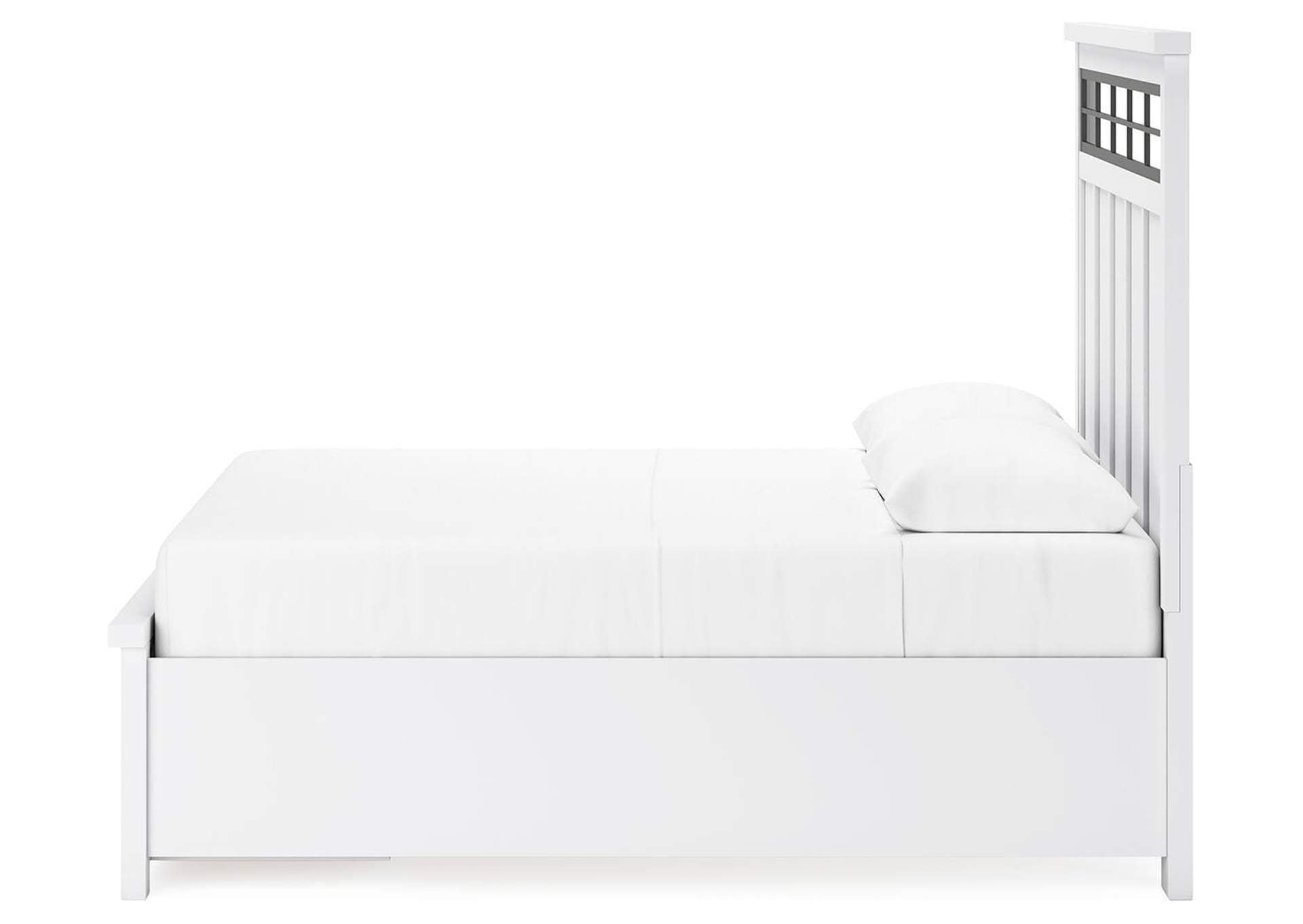 Ashbryn Queen Panel Storage Bed, Dresser and Mirror side view