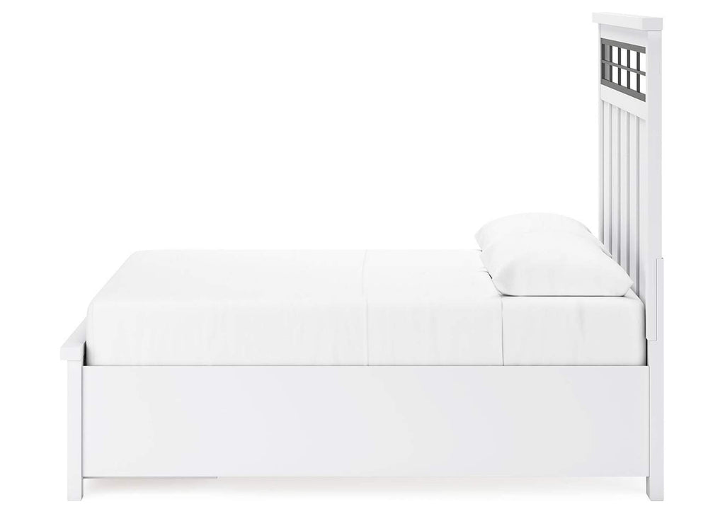 Ashbryn Queen Panel Storage Bed and Dresser side view