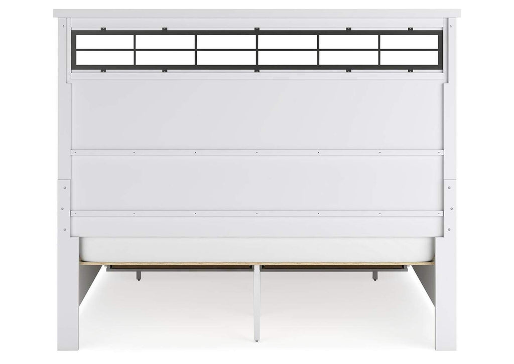 Ashbryn California King Panel Storage Bed, Dresser, Mirror and Chest