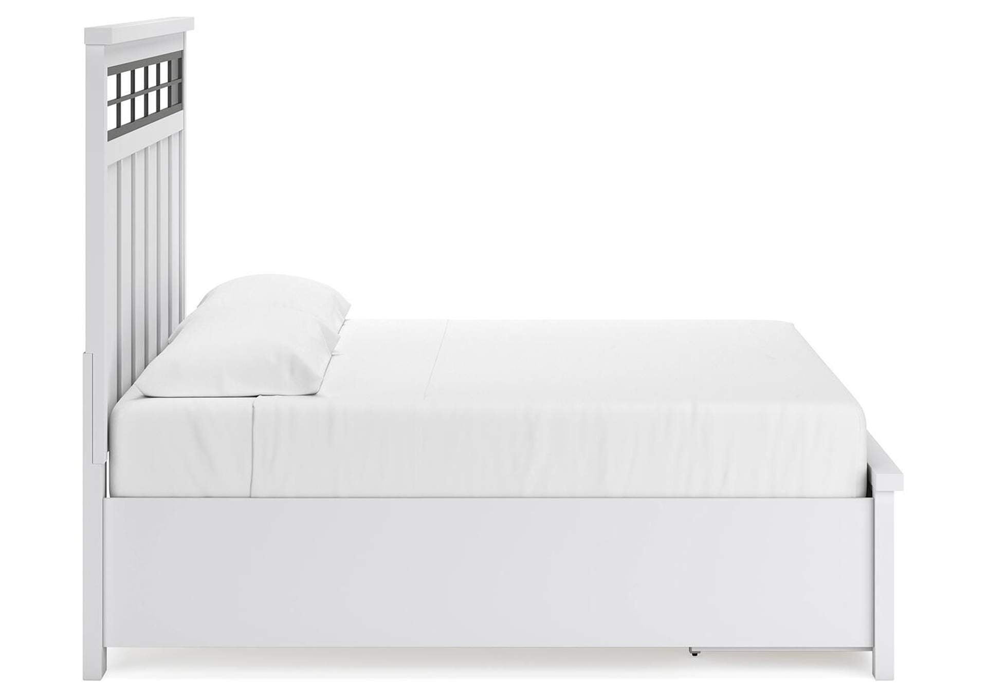 Ashbryn King Panel Storage Bed, Dresser, Mirror and Chest side view