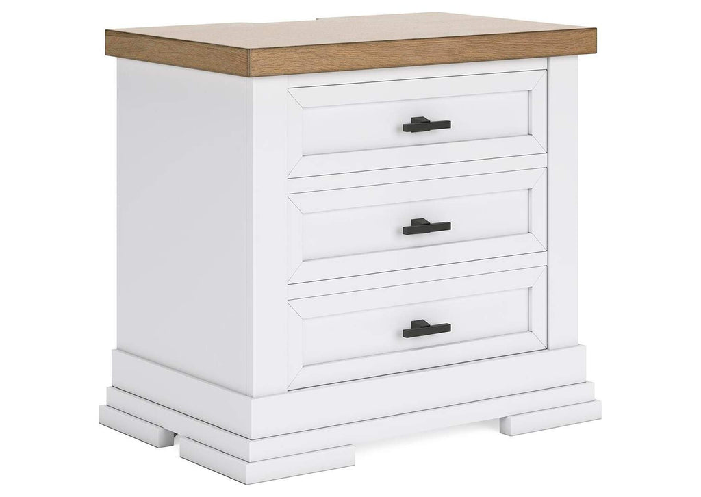 Ashbryn California King Panel Storage Bed, Dresser, Mirror and 2 Nightstands angled view