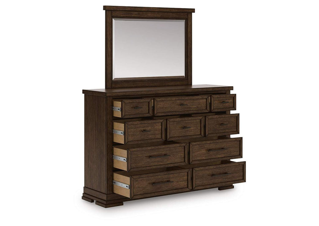 Taffenbrook Dresser and Mirror angled view