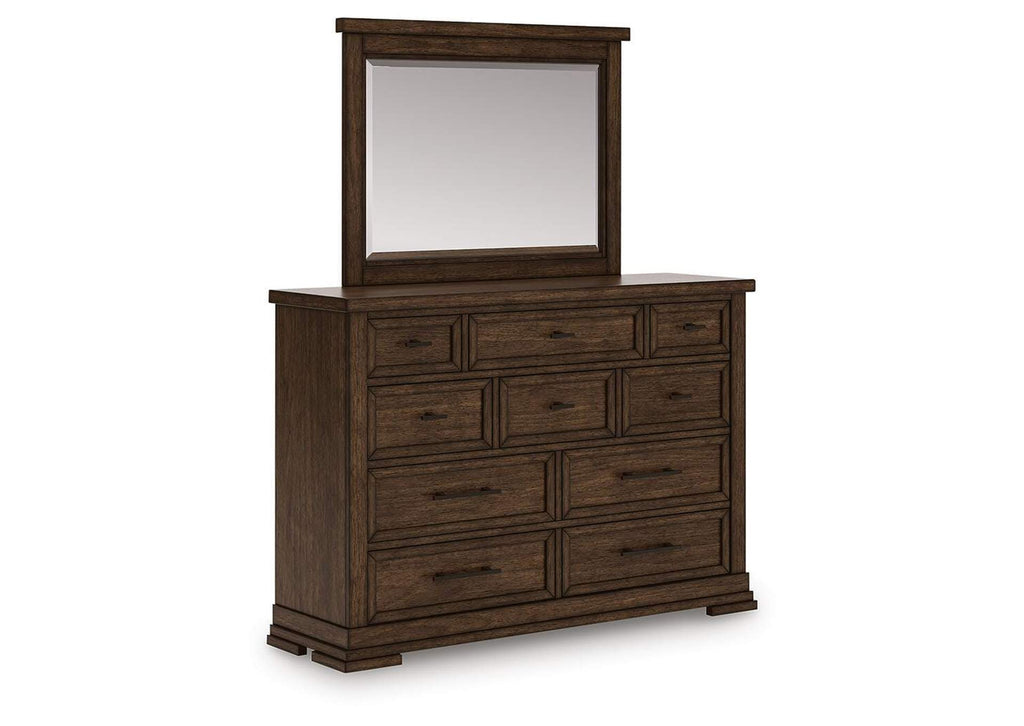 Taffenbrook Dresser and Mirror angled view