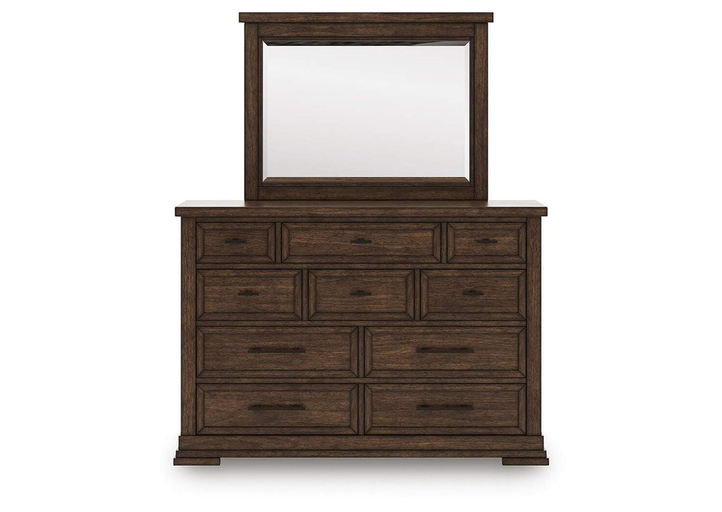 Taffenbrook Dresser and Mirror front view