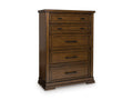 Taffenbrook Chest of Drawers in Medium Brown, closed view