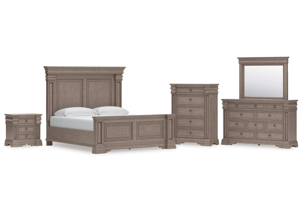 Blairhurst King Panel Bed, Dresser, Mirror, Chest and Nightstand