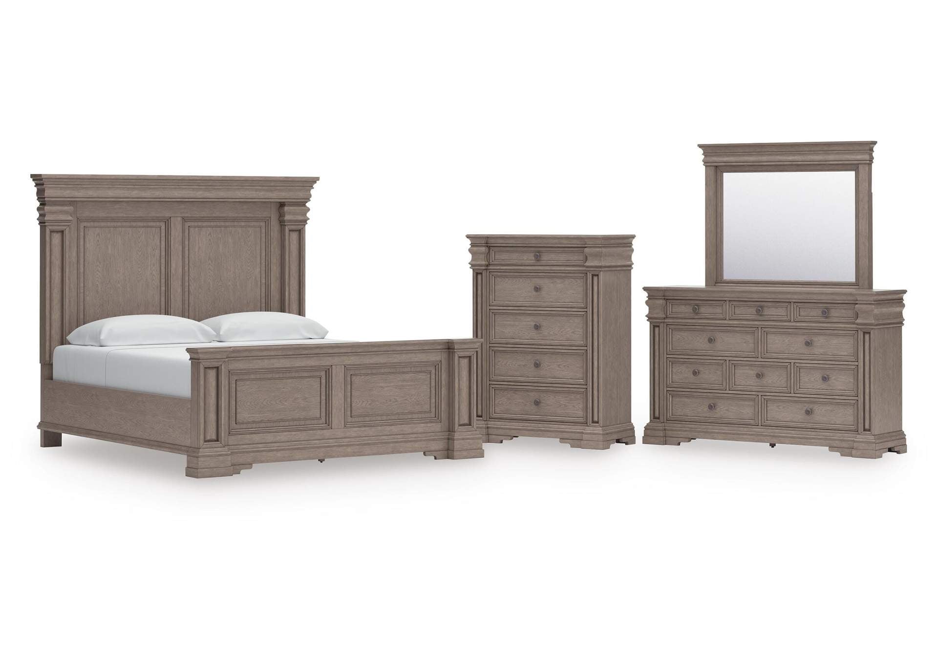Blairhurst King Panel Bed, Dresser, Mirror and Chest