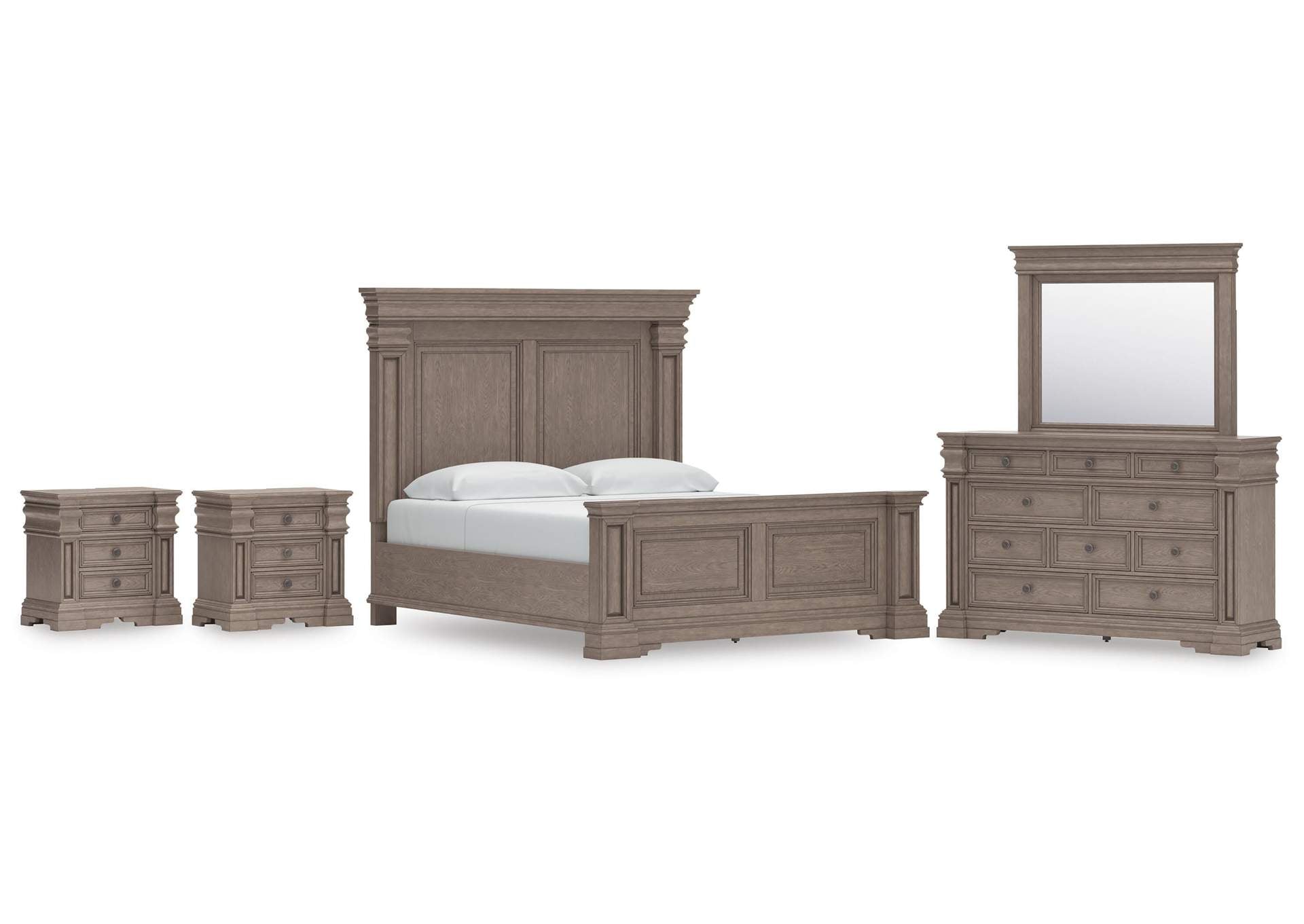 Blairhurst King Panel Bed, Dresser, Mirror and 2 Nightstands