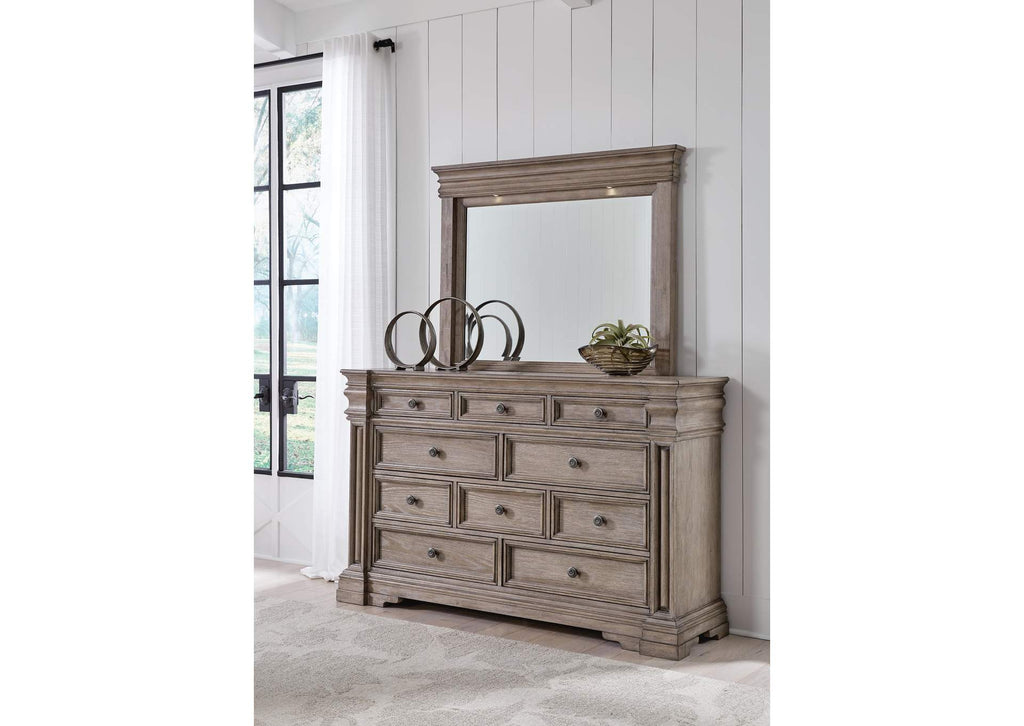 Blairhurst King Panel Bed, Dresser, Mirror and 2 Nightstands
