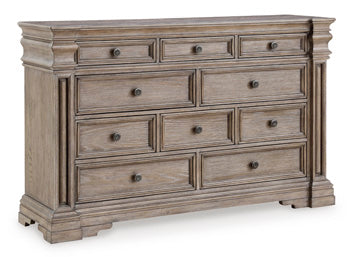 Blairhurst Dresser in Light Grayish Brown, closed view