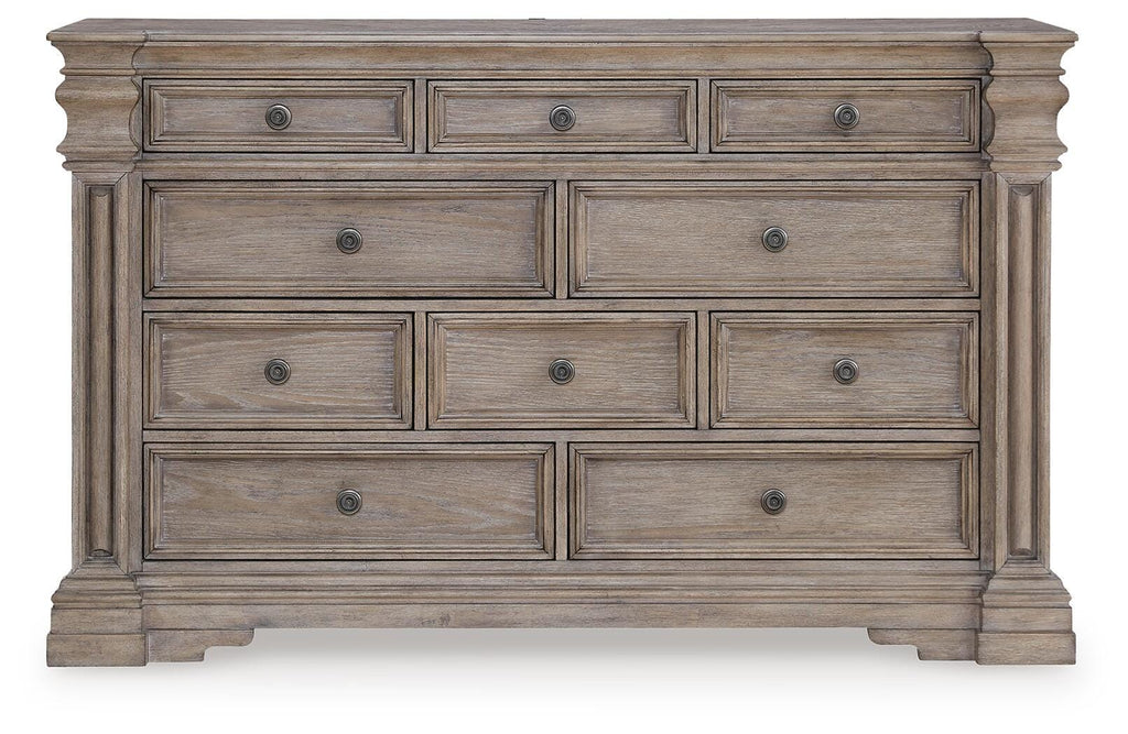 Blairhurst Dresser in Light Grayish Brown, front view