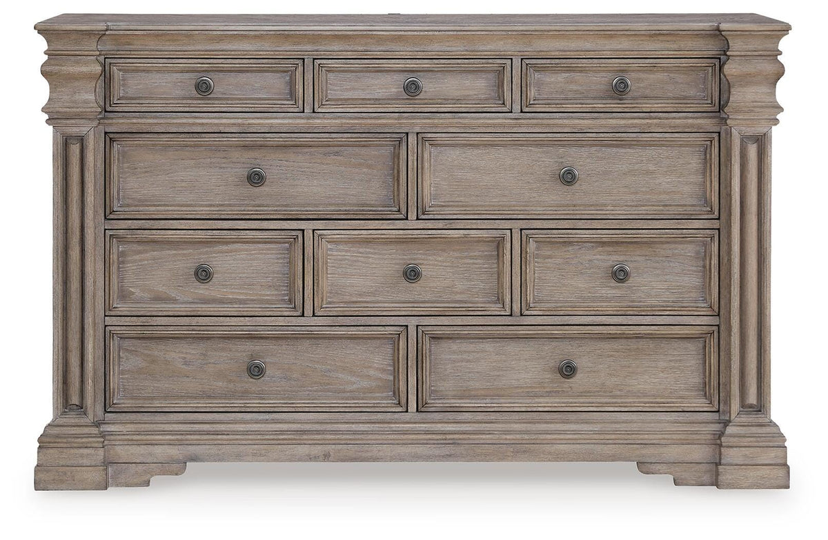 Blairhurst Dresser in Light Grayish Brown, front view