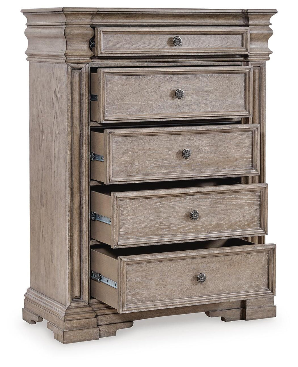 Blairhurst Chest of Drawers in Light Grayish Brown, open view