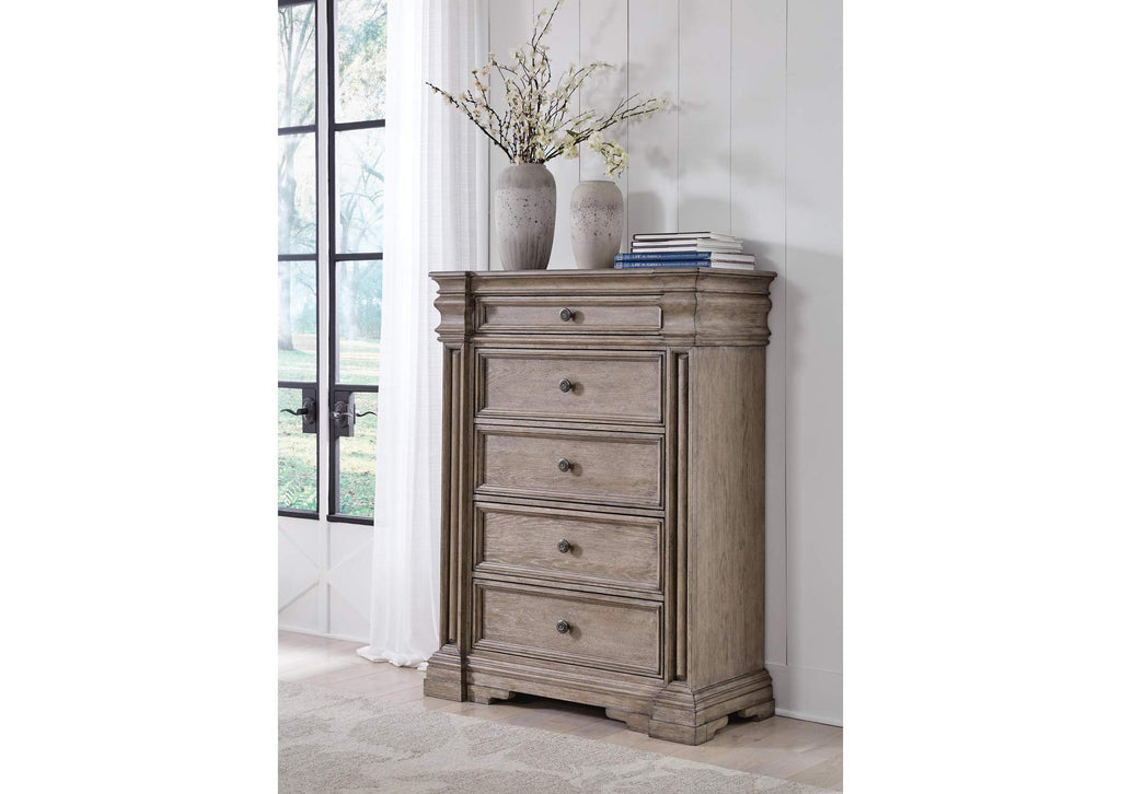 Blairhurst Queen Panel Bed, Dresser, Mirror and Chest