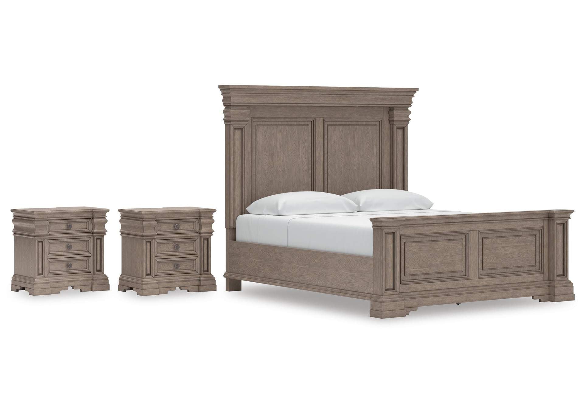 Blairhurst King Panel Bed and 2 Nightstands