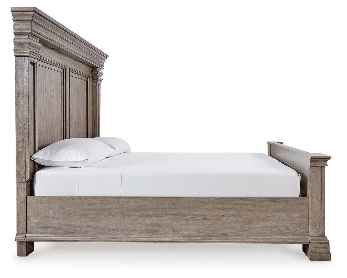 Blairhurst King Panel Bed in Light Grayish Brown, side view