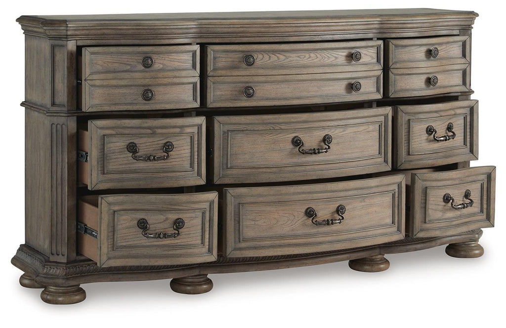 Ardenfield Dresser in Light Brown, open view