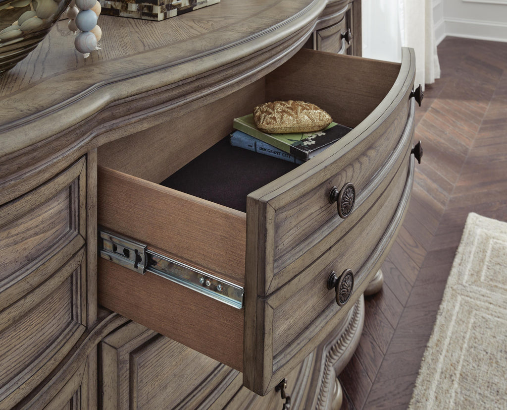 Ardenfield Dresser in Light Brown, detail view