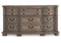 Ardenfield California King Upholstered Sleigh Bed and Dresser