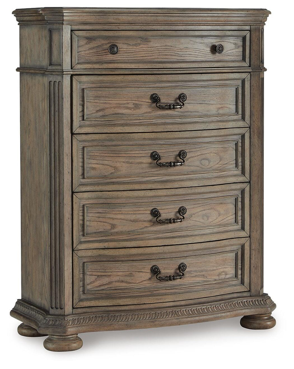 Ardenfield Chest of Drawers in Light Brown, closed view