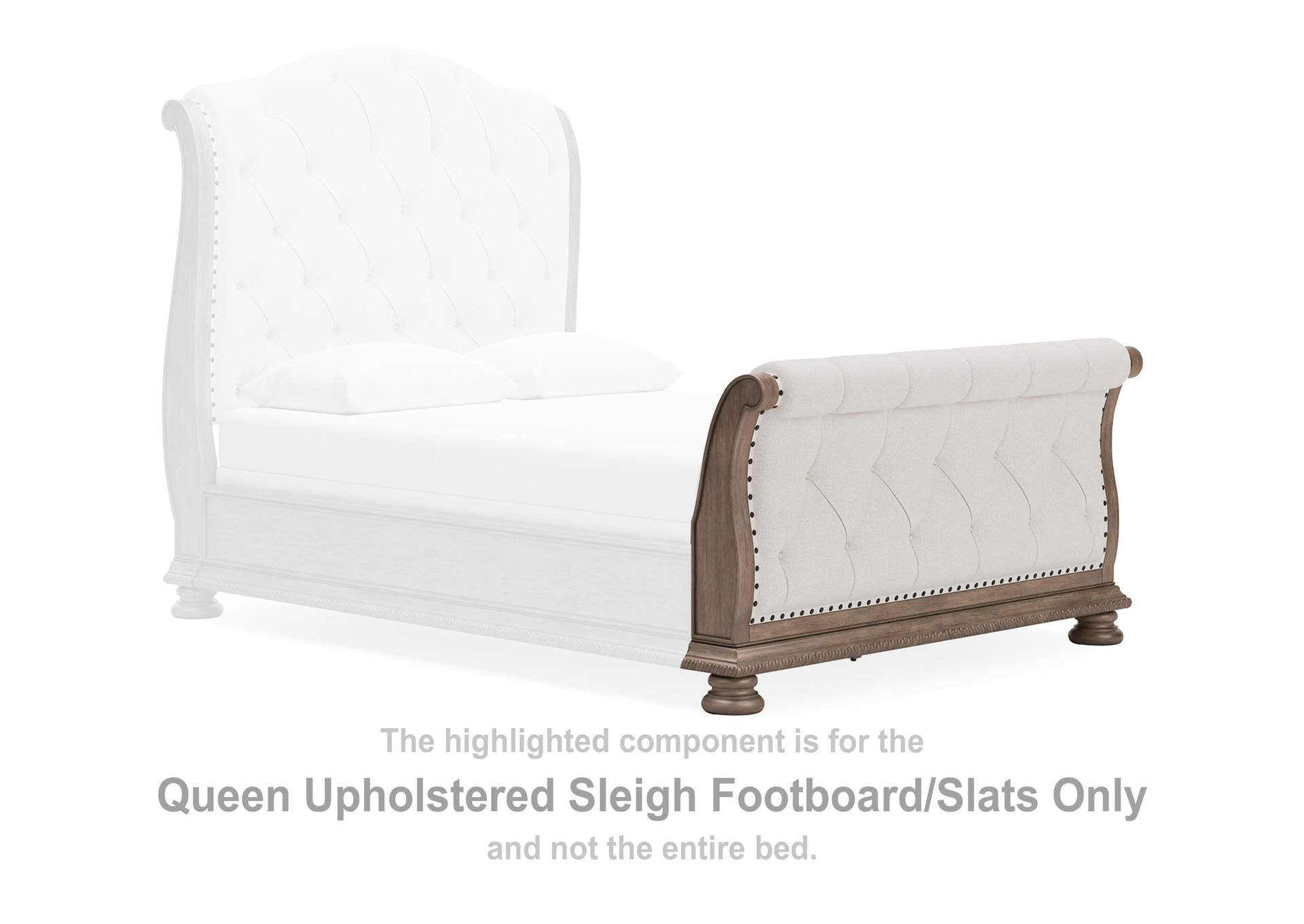 Ardenfield Queen Upholstered Sleigh Bed, Dresser and Mirror