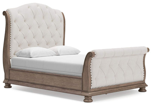 Ardenfield Queen Upholstered Sleigh Bed angled view
