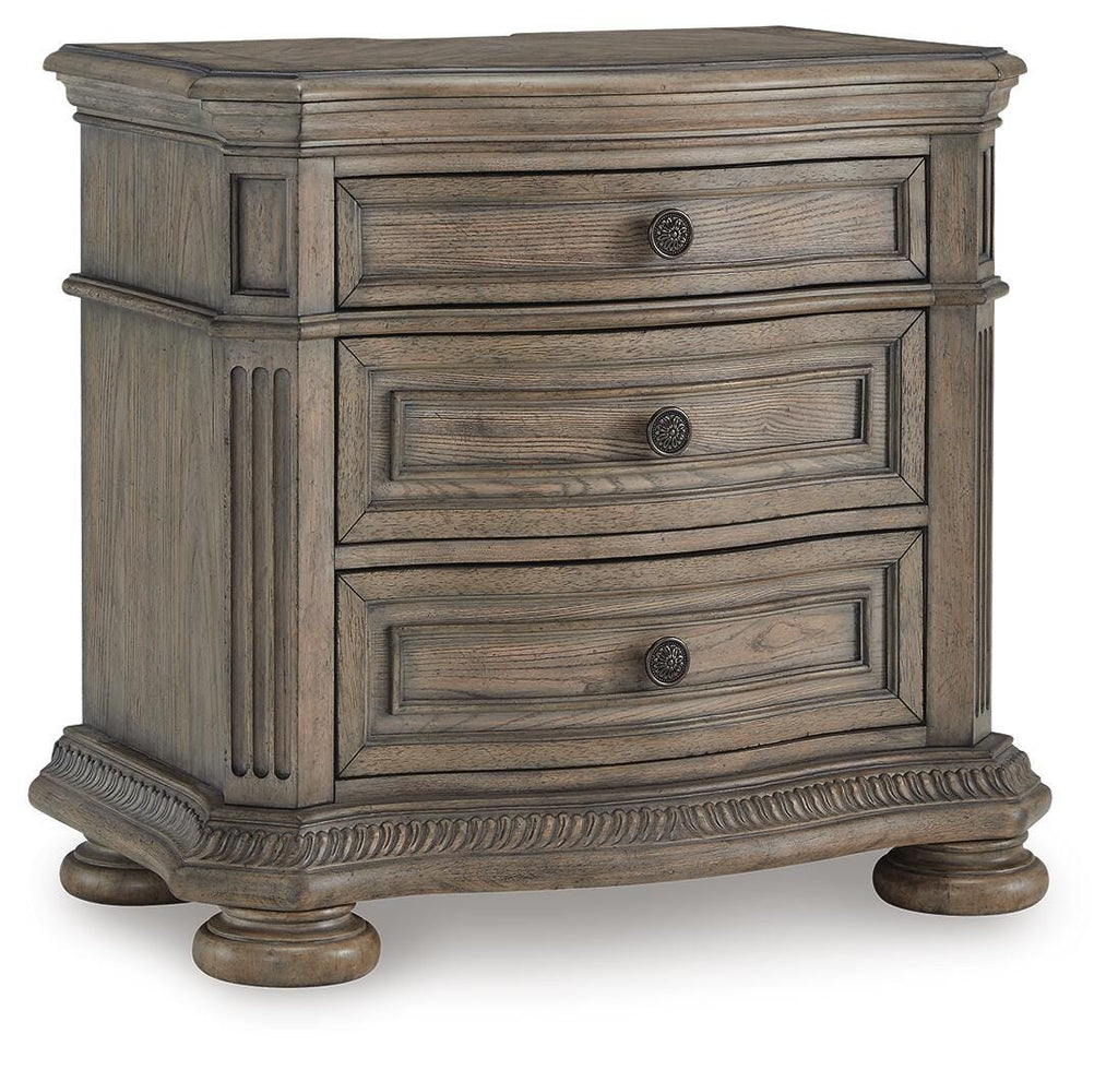 Ardenfield Nightstand in Light Brown, closed view