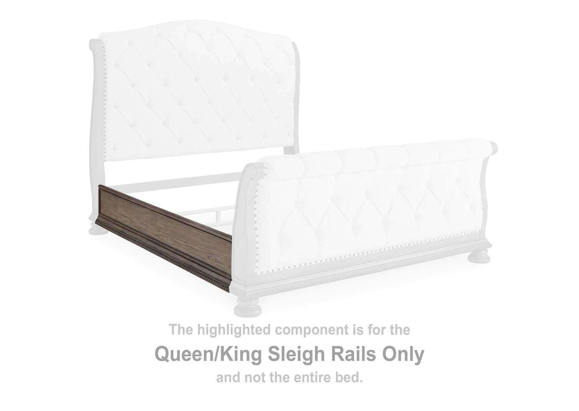 Ardenfield King Upholstered Sleigh Bed, Dresser and Mirror