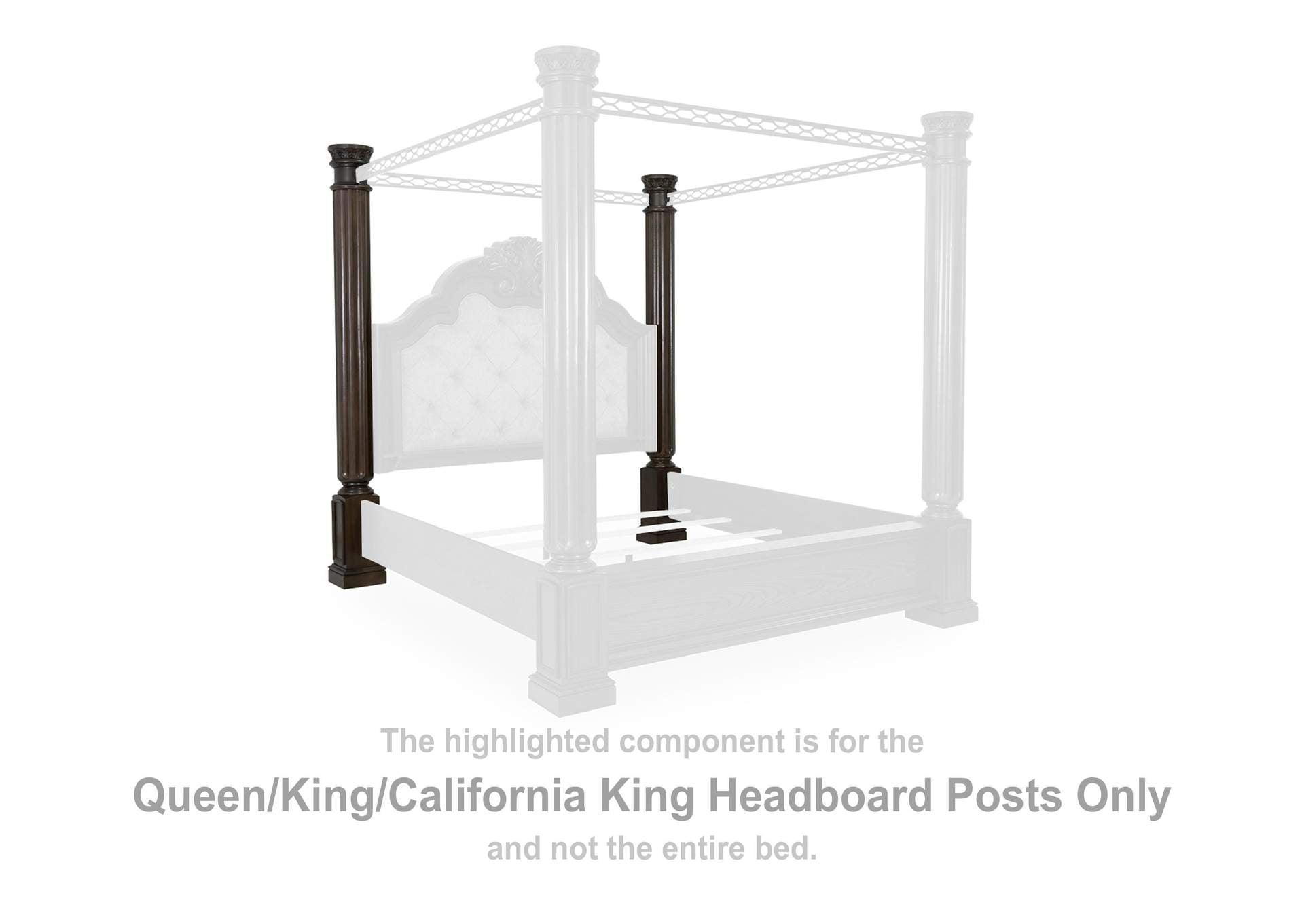 Maylee California King Canopy Bed, Dresser and Mirror