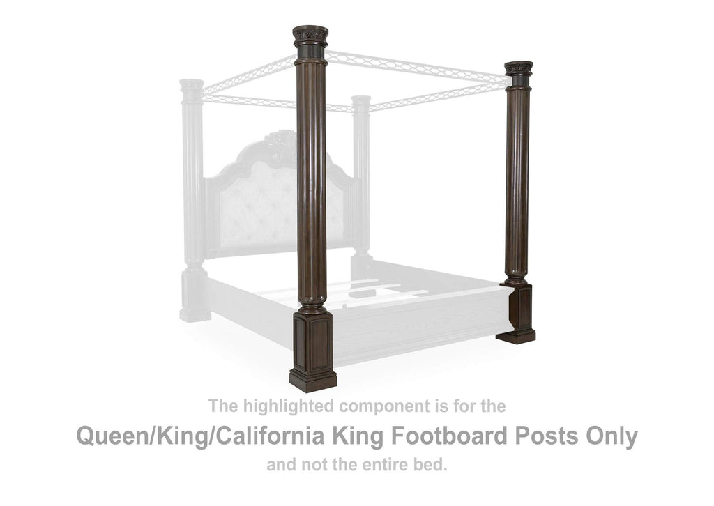 Maylee California King Canopy Bed, Dresser and Mirror