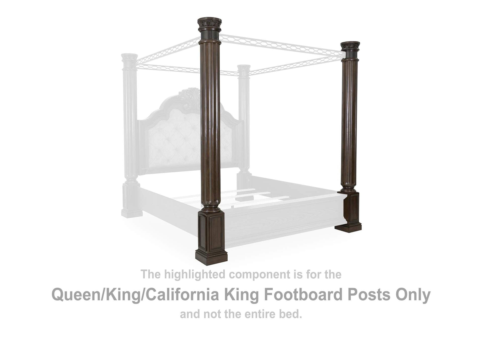 Maylee California King Canopy Bed, Dresser and Mirror