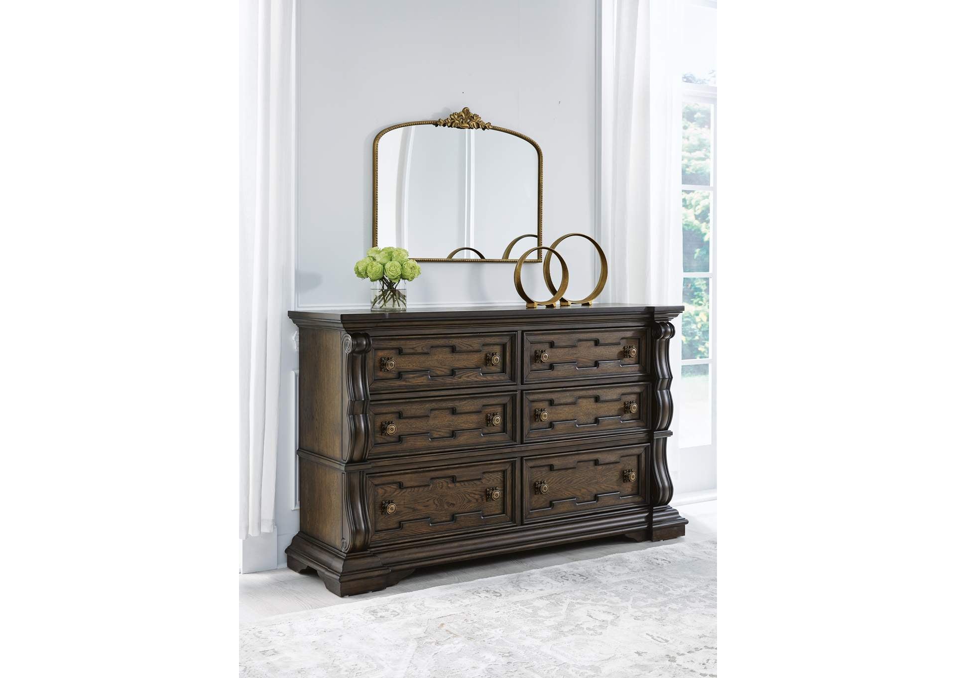 Maylee King Canopy Bed and Dresser