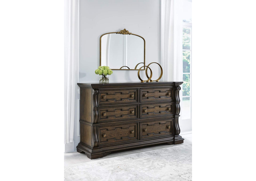 Maylee King Upholstered Bed with Dresser