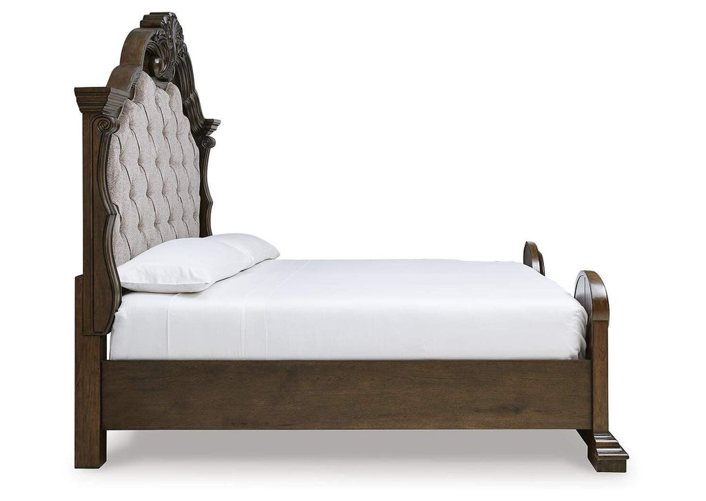 Maylee King Upholstered Bed side view