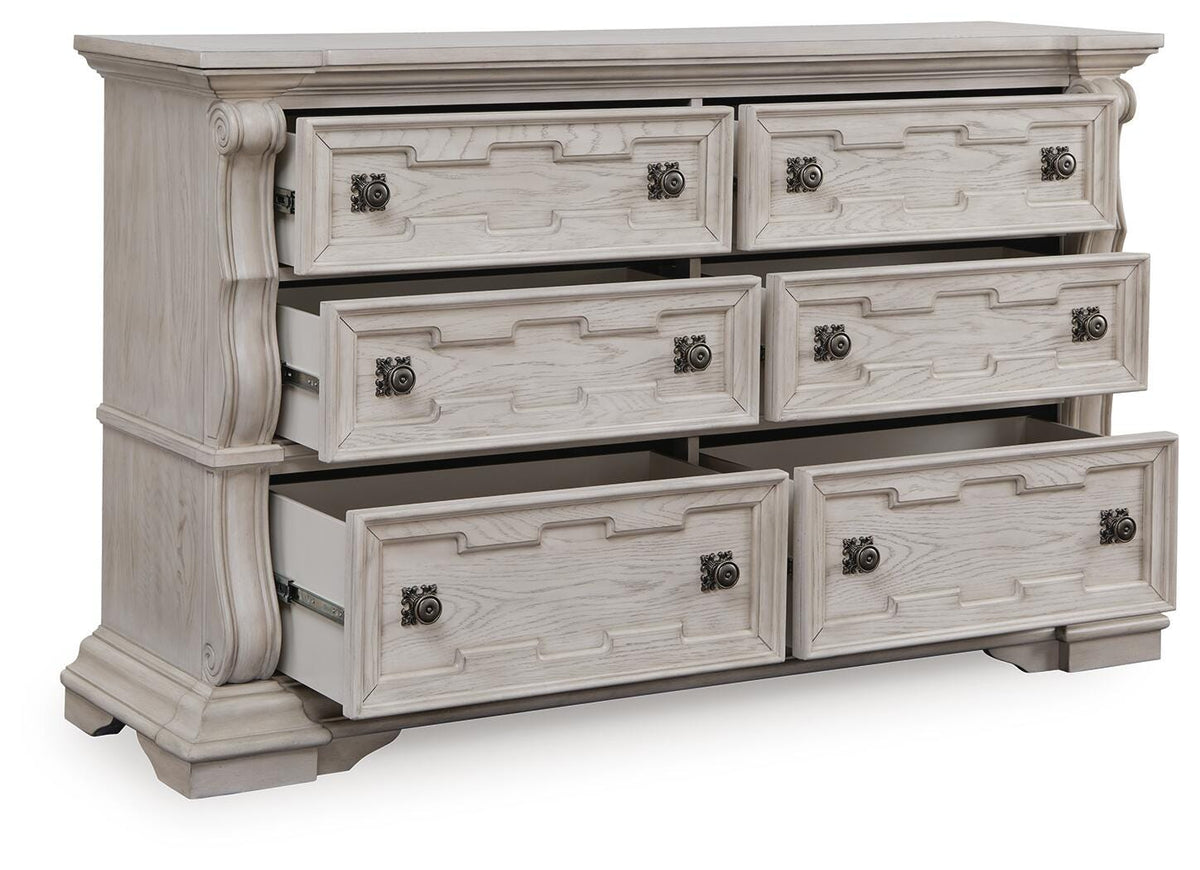 Bruchandi Dresser in Antique White, open view