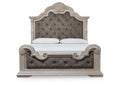 Andonhall King Upholstered Panel Bed with Dresser and Chest