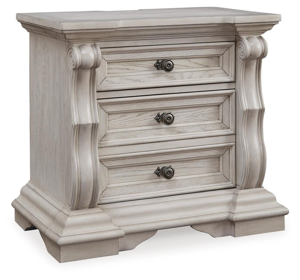 Bruchandi Nightstand in Antique White, closed view
