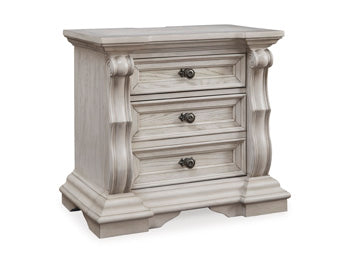 Bruchandi Nightstand in Antique White, closed view