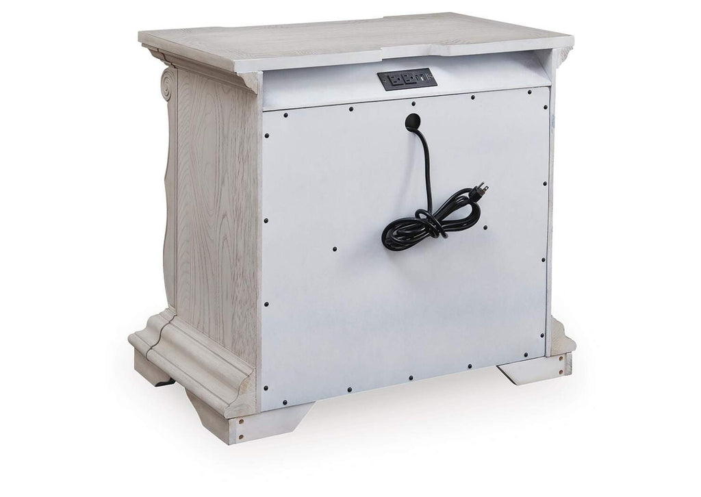 Andonhall King Upholstered Panel Bed with Dresser and Nightstand