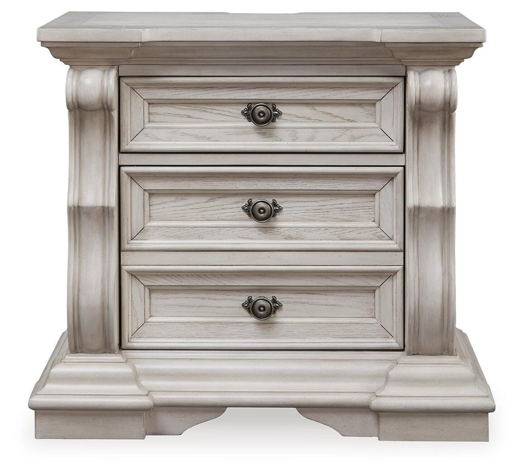 Bruchandi Nightstand in Antique White, front view
