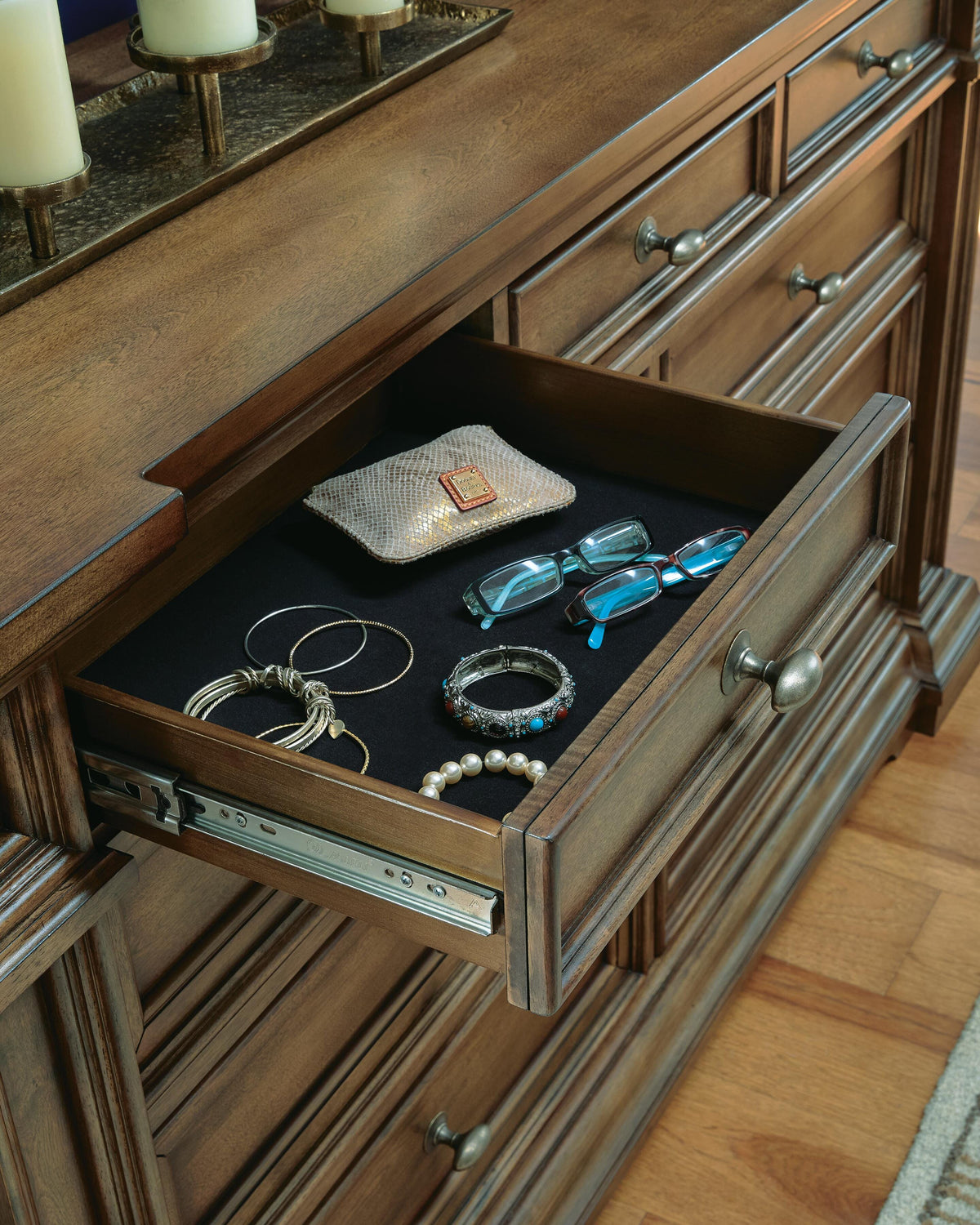 Frantanna Dresser in Brown, detail view