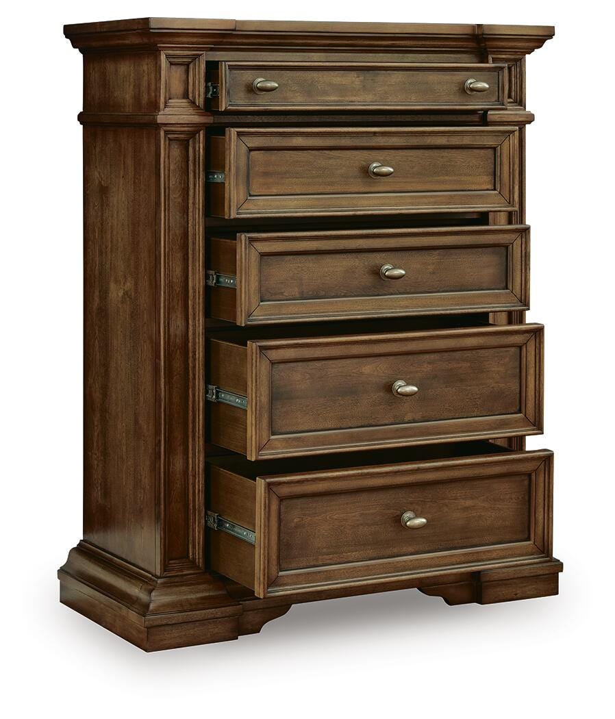 Frantanna Chest of Drawers in Brown, open view