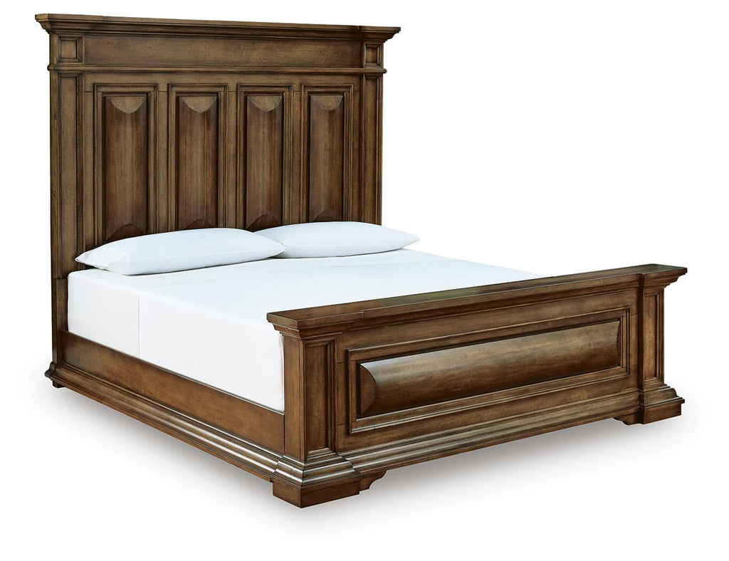 Frantanna King Panel Bed in Brown, angle view