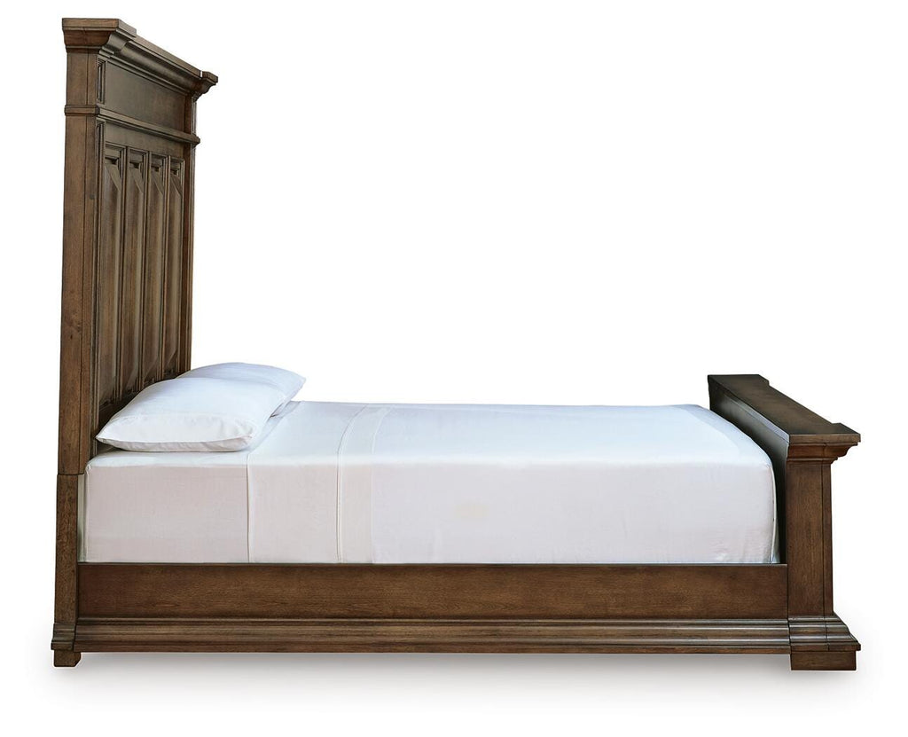 Frantanna King Panel Bed in Brown, side view