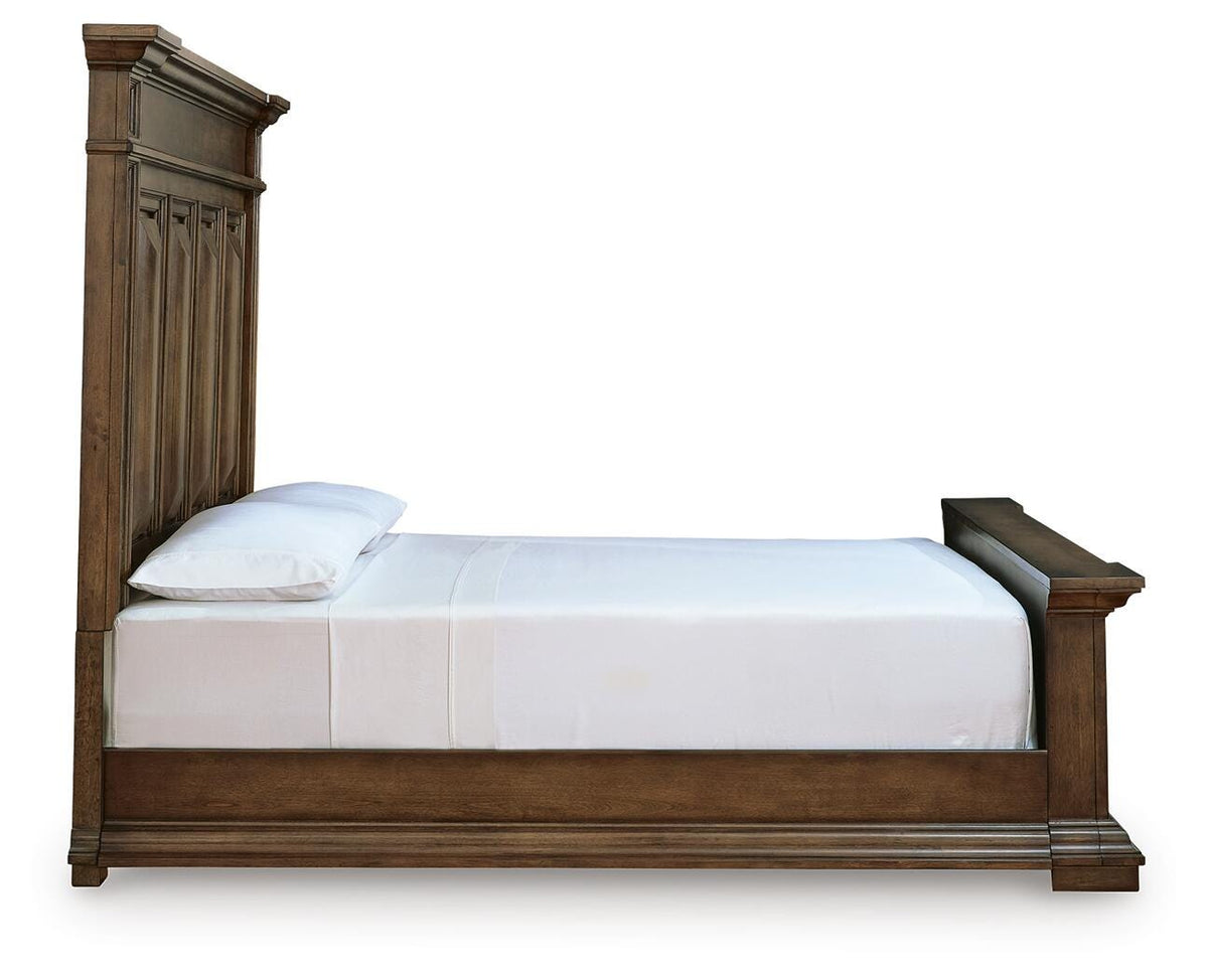 Frantanna King Panel Bed in Brown, side view
