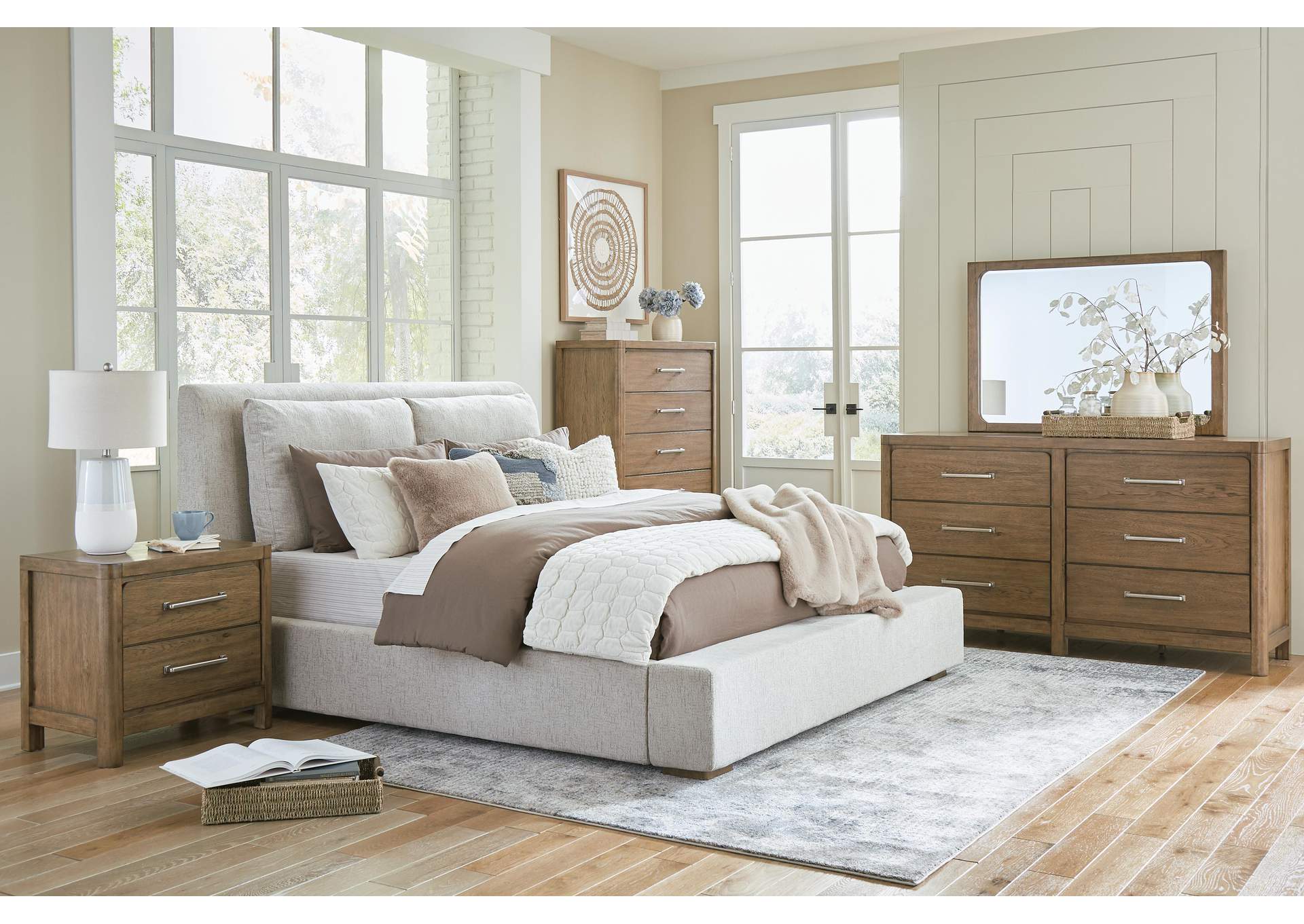 Cabalynn Queen Upholstered Bed with Dresser